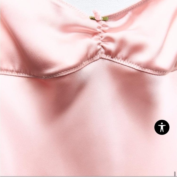 Zara NWT satin slip dress pink - Picture 6 of 8
